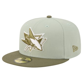 Men's New Era Sage Green/Olive San Jose Sharks Color Pack 59FIFTY Fitted Hat