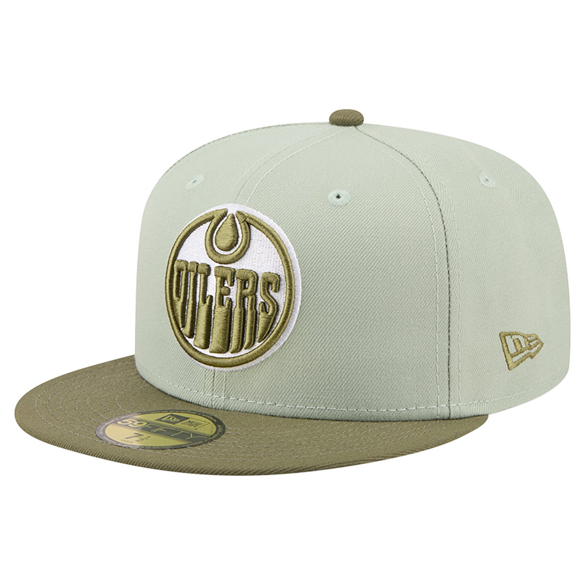 Men's New Era Sage Green/Olive Edmonton Oilers Color Pack 59FIFTY Fitted Hat