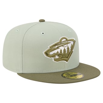 Men's New Era Sage Green/Olive Minnesota Wild Color Pack 59FIFTY Fitted Hat