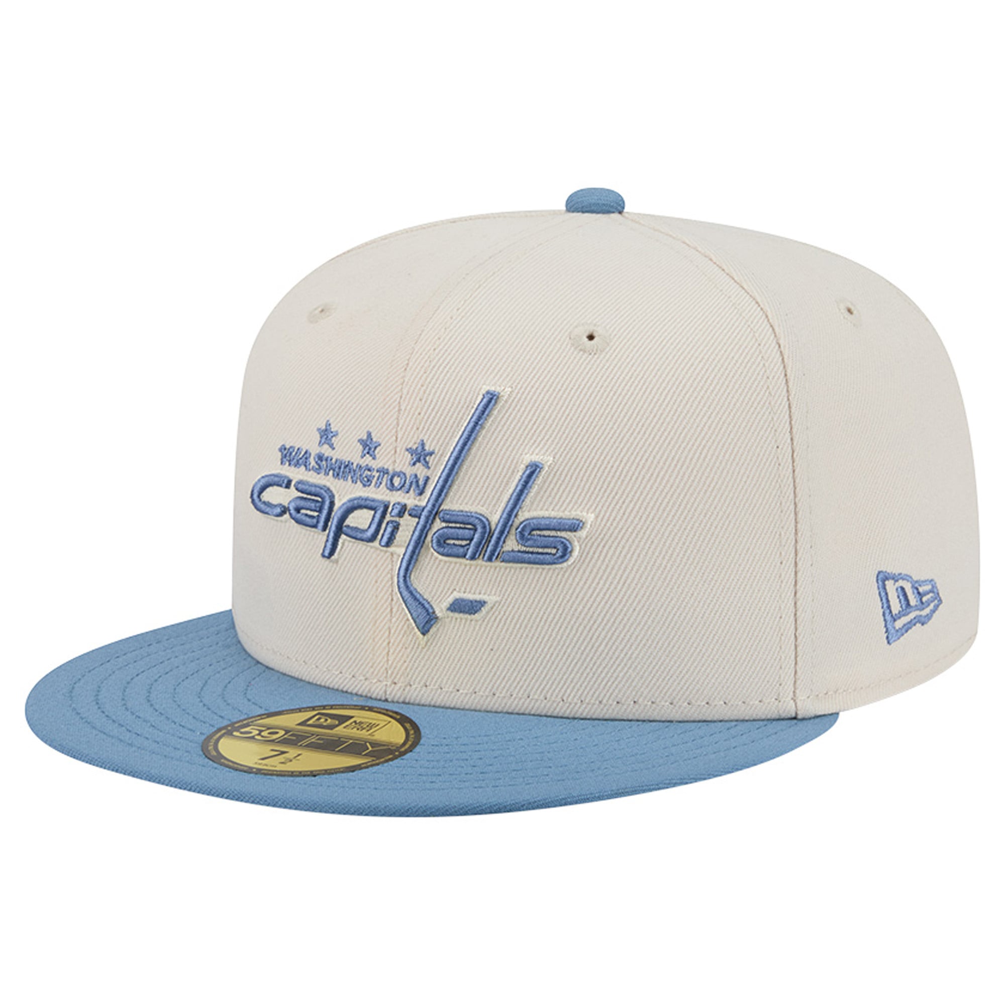 Men's New Era Cream/Blue Washington Capitals Color Pack Two-Tone 59FIFTY Fitted Hat