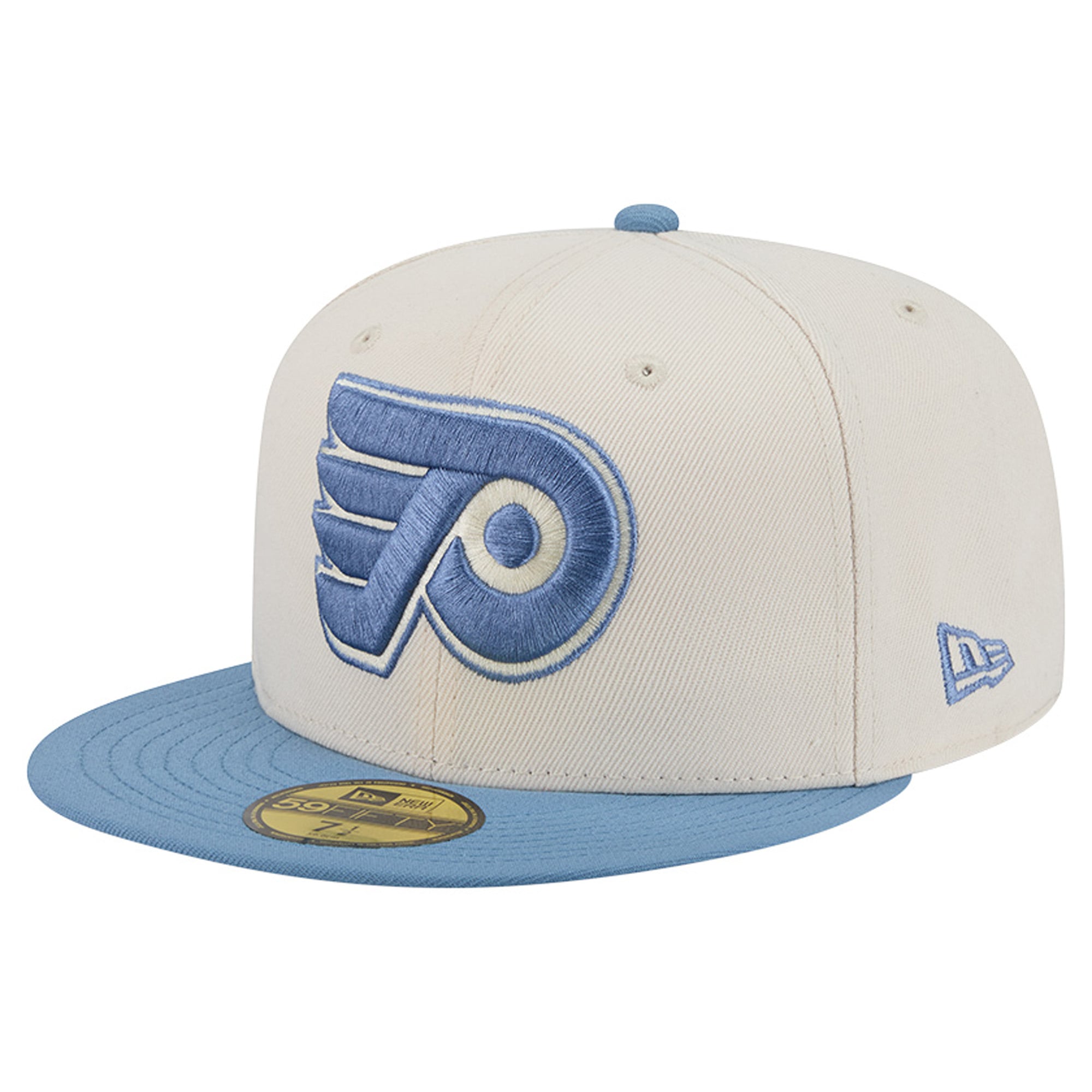 Men's New Era Cream/Blue Philadelphia Flyers Color Pack Two-Tone 59FIFTY Fitted Hat