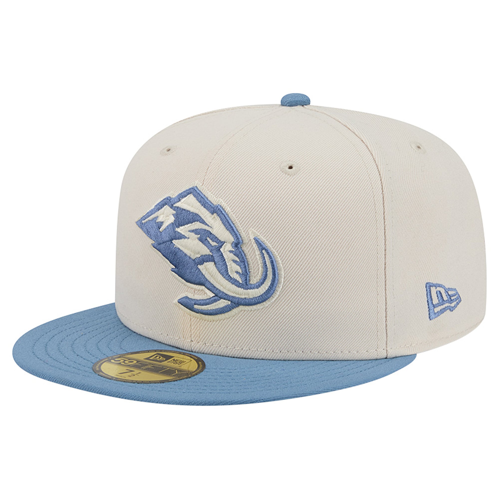 Men's New Era Cream/Blue Utah Mammoth Color Pack Two-Tone 59FIFTY Fitted Hat