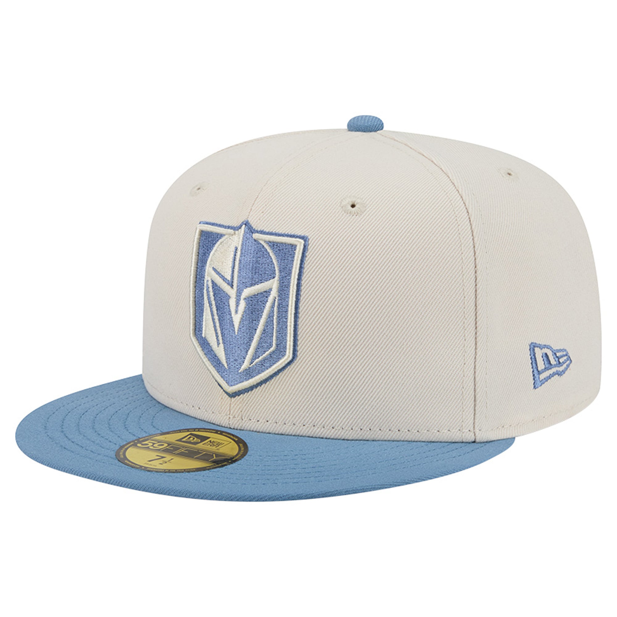 Men's New Era Cream/Blue Vegas Golden Knights Color Pack Two-Tone 59FIFTY Fitted Hat