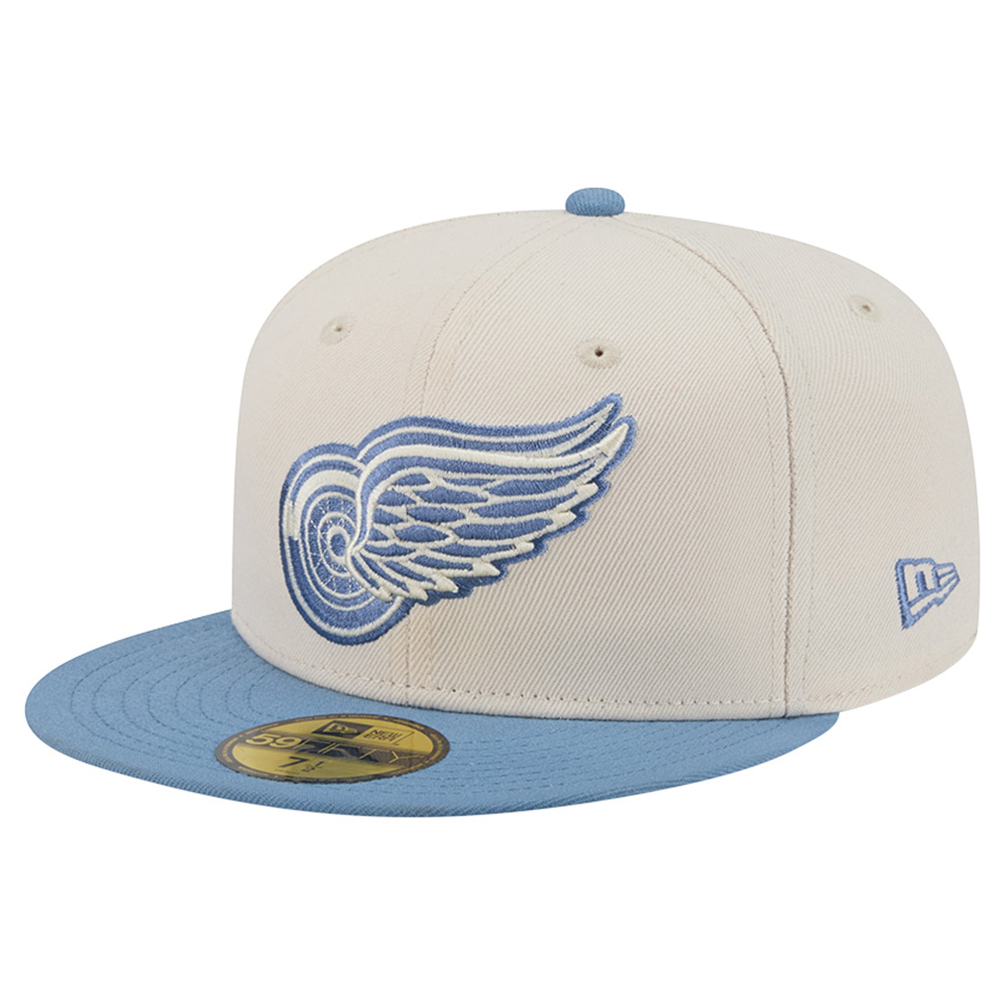Men's New Era Cream/Blue Detroit Red Wings Color Pack Two-Tone 59FIFTY Fitted Hat