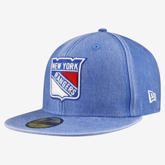 Men's New Era Blue New York Rangers Washed 59FIFTY Fitted Hat