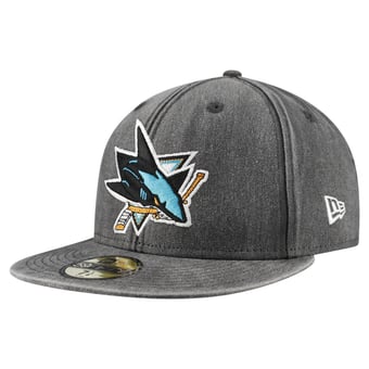 Men's New Era Black San Jose Sharks Washed 59FIFTY Fitted Hat