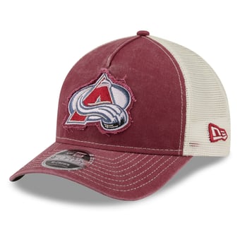 Men's New Era  Burgundy Colorado Avalanche Fan Applique M-Crown A-Frame 9FORTY Adjustable Hat