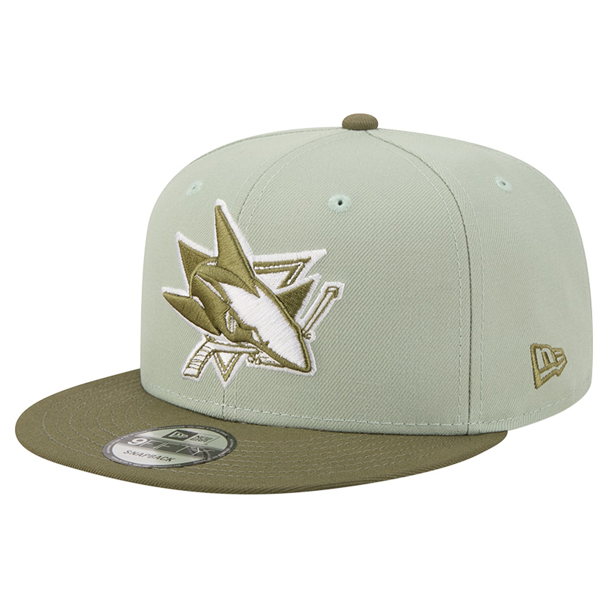 Men's New Era Sage Green/Olive San Jose Sharks Color Pack 9FIFTY Snapback Hat