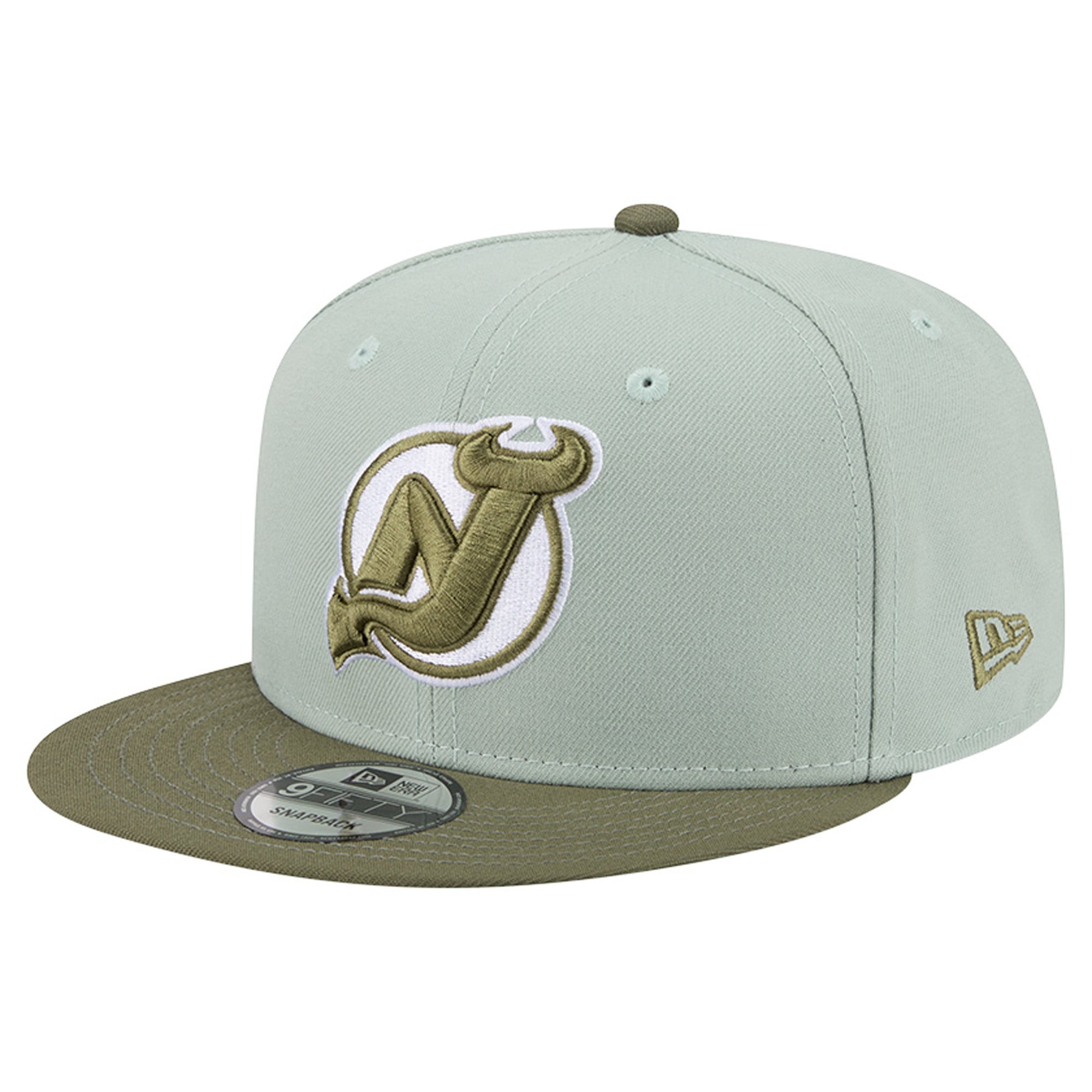 Men's New Era Sage Green/Olive New Jersey Devils Color Pack 9FIFTY Snapback Hat