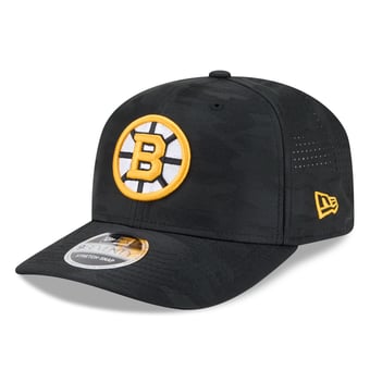 Men's New Era Black Boston Bruins Camo 9SEVENTY Perforated Adjustable Hat