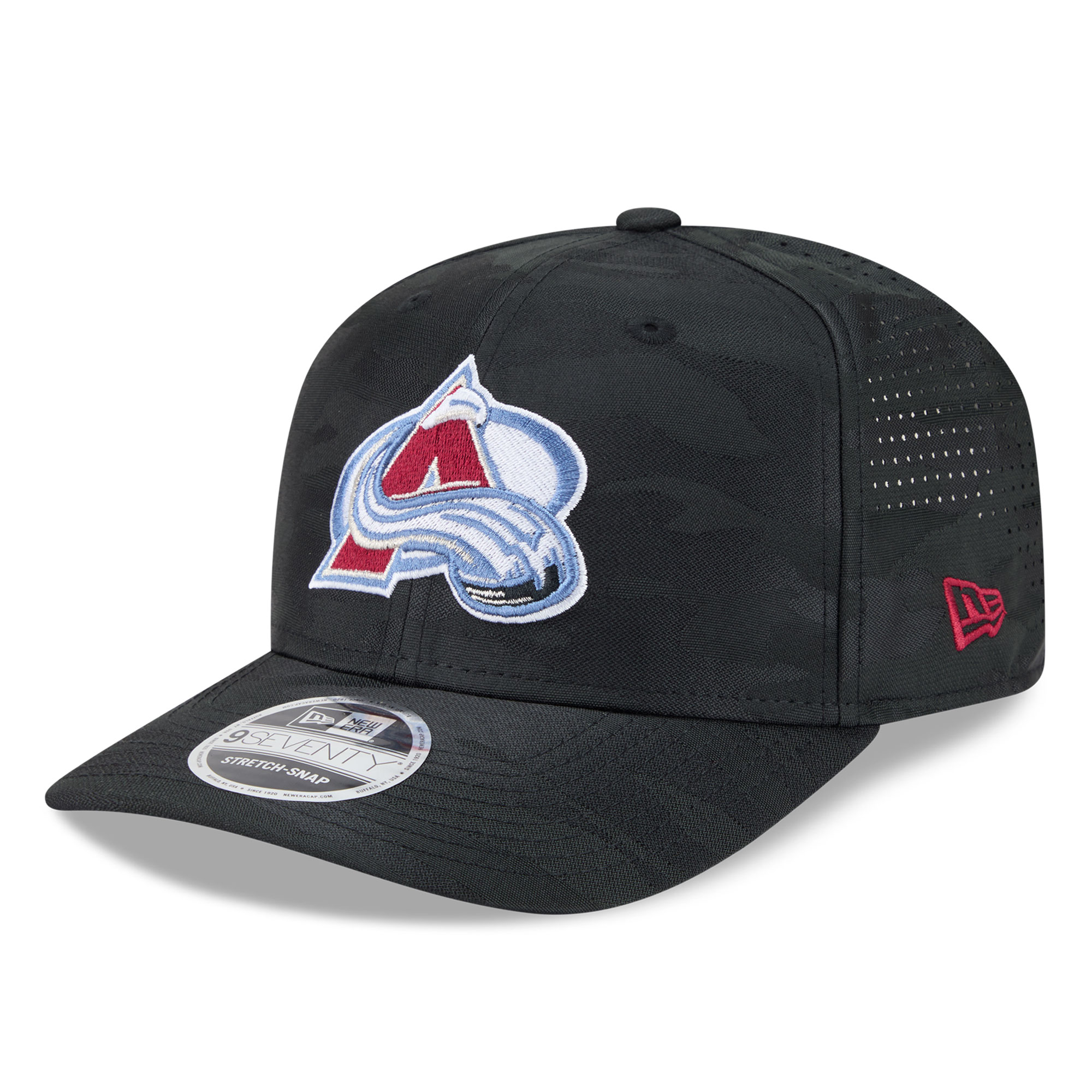 Men's New Era Black Colorado Avalanche Camo 9SEVENTY Perforated Adjustable Hat