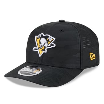 Men's New Era Black Pittsburgh Penguins Camo 9SEVENTY Perforated Adjustable Hat
