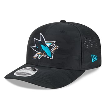 Men's New Era Black San Jose Sharks Camo 9SEVENTY Perforated Adjustable Hat