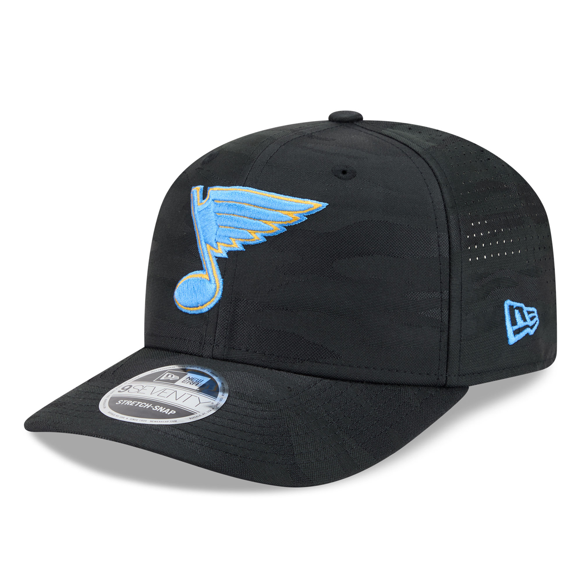 Men's New Era Black St. Louis Blues Camo 9SEVENTY Perforated Adjustable Hat