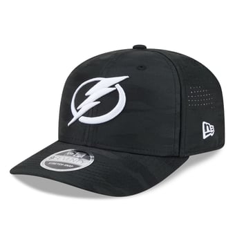 Men's New Era Black Tampa Bay Lightning Camo 9SEVENTY Perforated Adjustable Hat