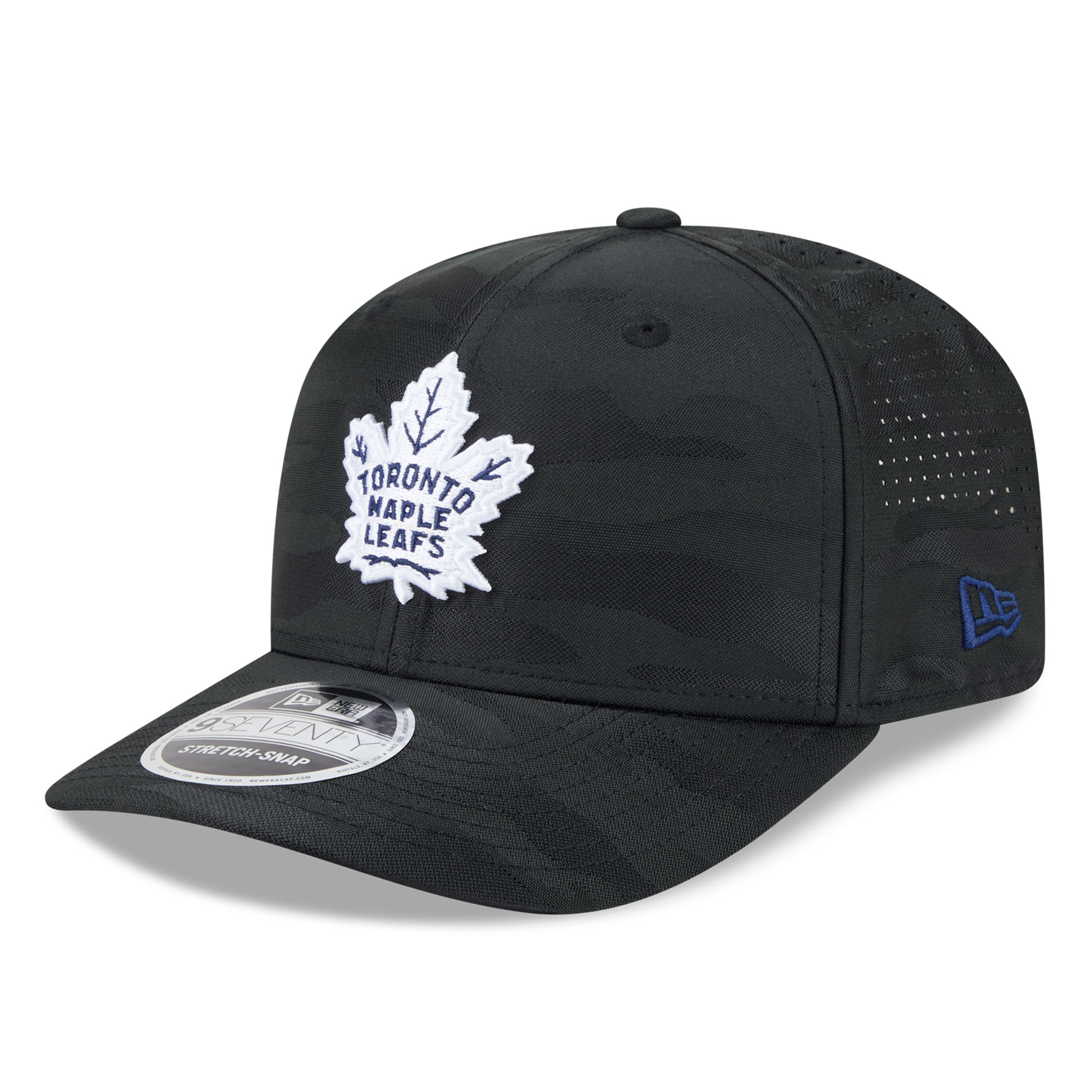 Men's New Era Black Toronto Maple Leafs Camo 9SEVENTY Perforated Adjustable Hat