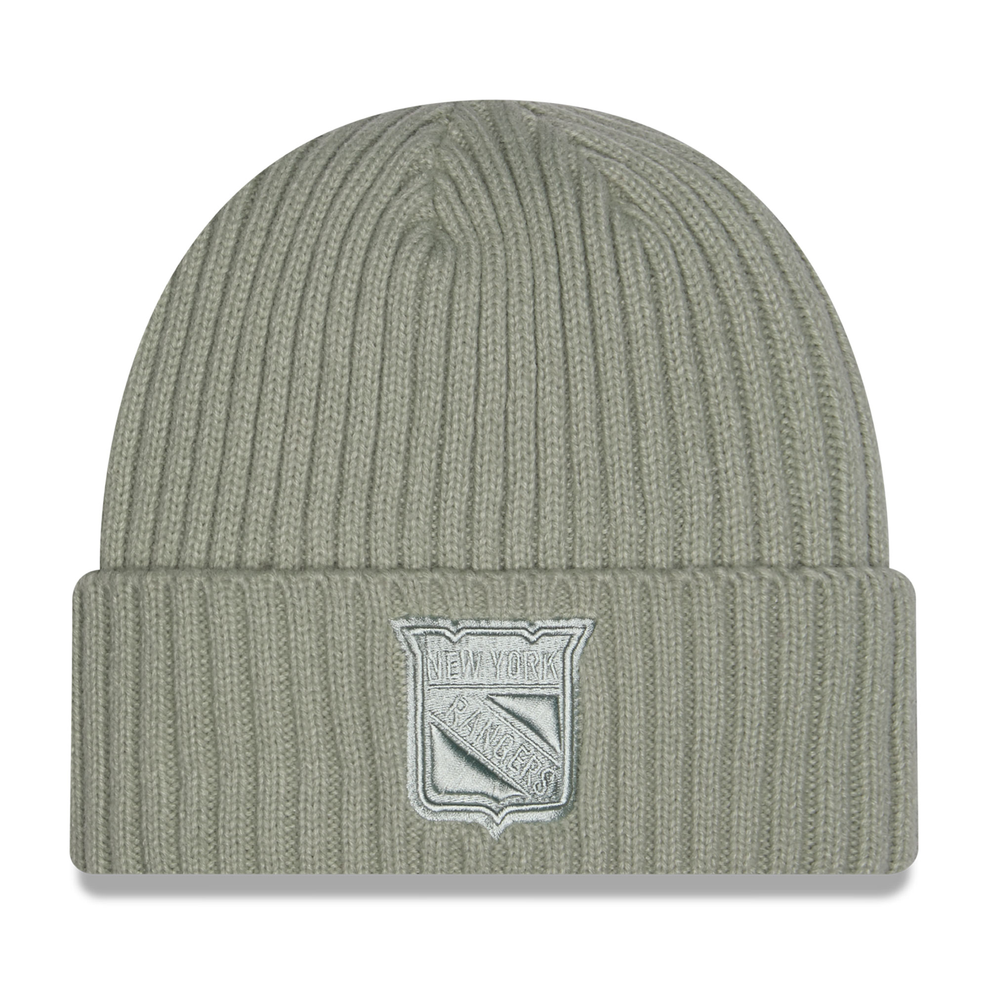 Men's New Era Sage Green New York Rangers Color Pack Cuffed Knit Hat