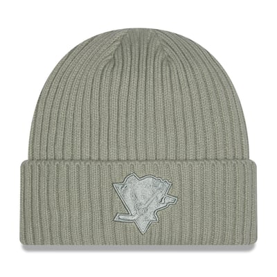 Men's New Era Sage Green Pittsburgh Penguins Color Pack Cuffed Knit Hat