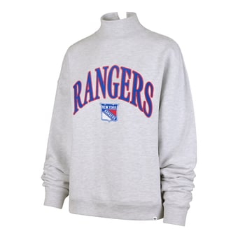 Women's '47 Gray New York Rangers Vantage Mock Neck Fleece Sweatshirt