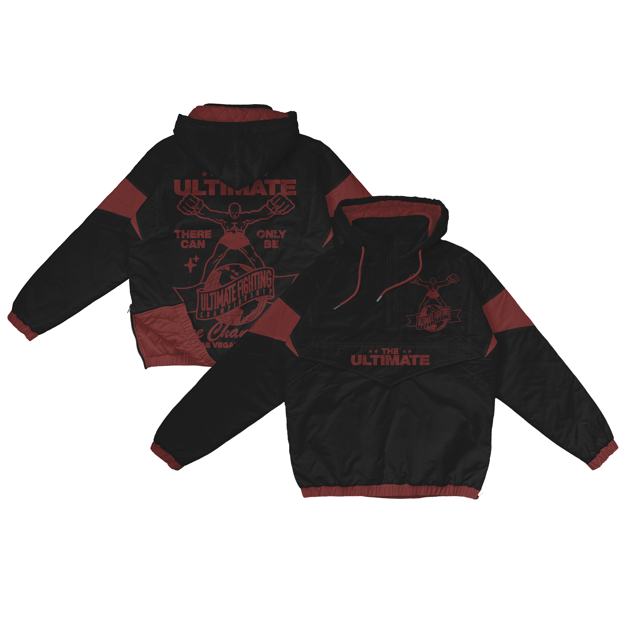 Men’s Black UFC x Ulti-Man One Champion Half-Zip Windbreaker Jacket