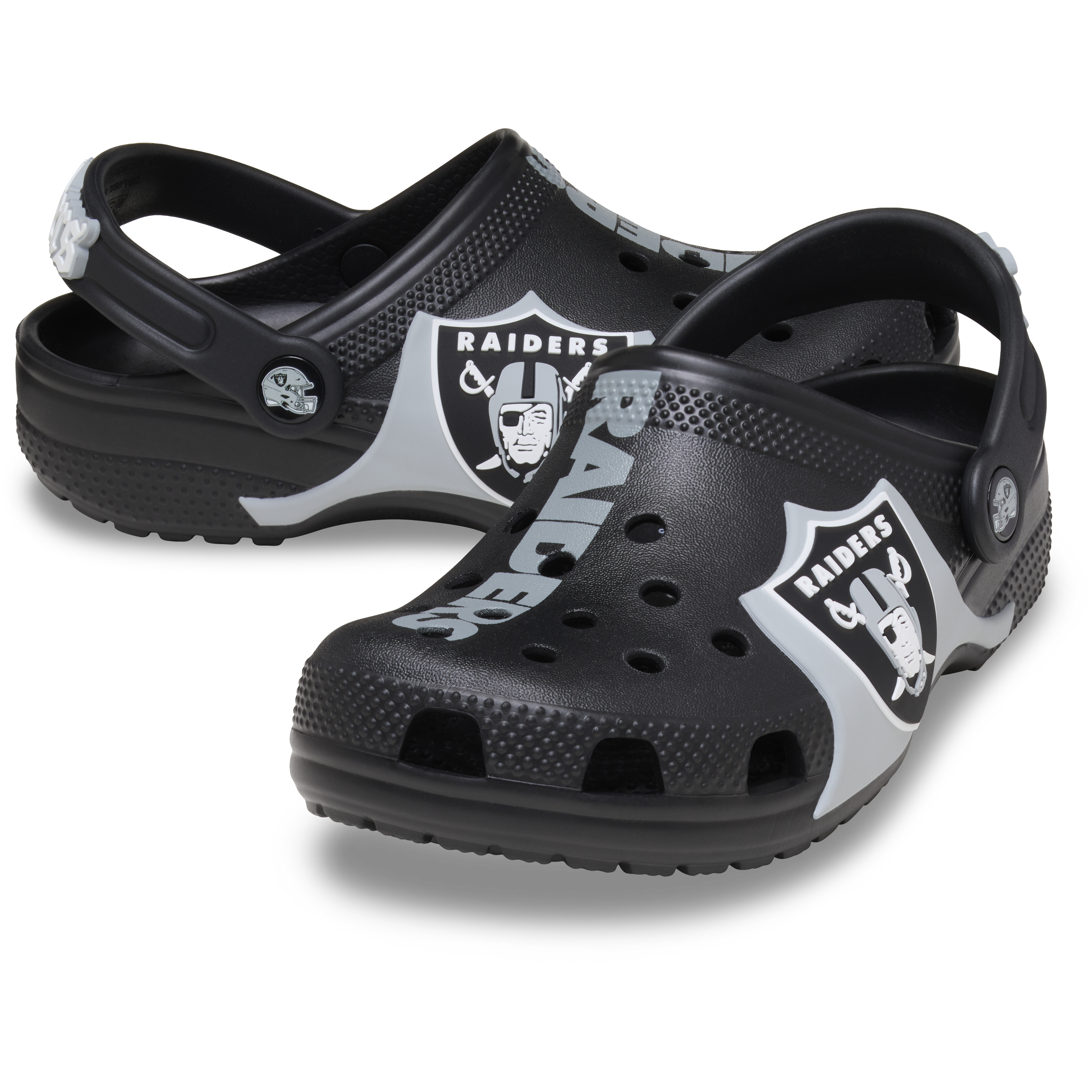 Toddler Crocs  Black Las Vegas Raiders Classic Clog