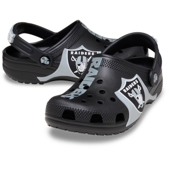 Toddler Crocs  Black Las Vegas Raiders Classic Clog