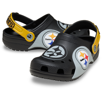 Toddler Crocs  Black Pittsburgh Steelers Classic Clog