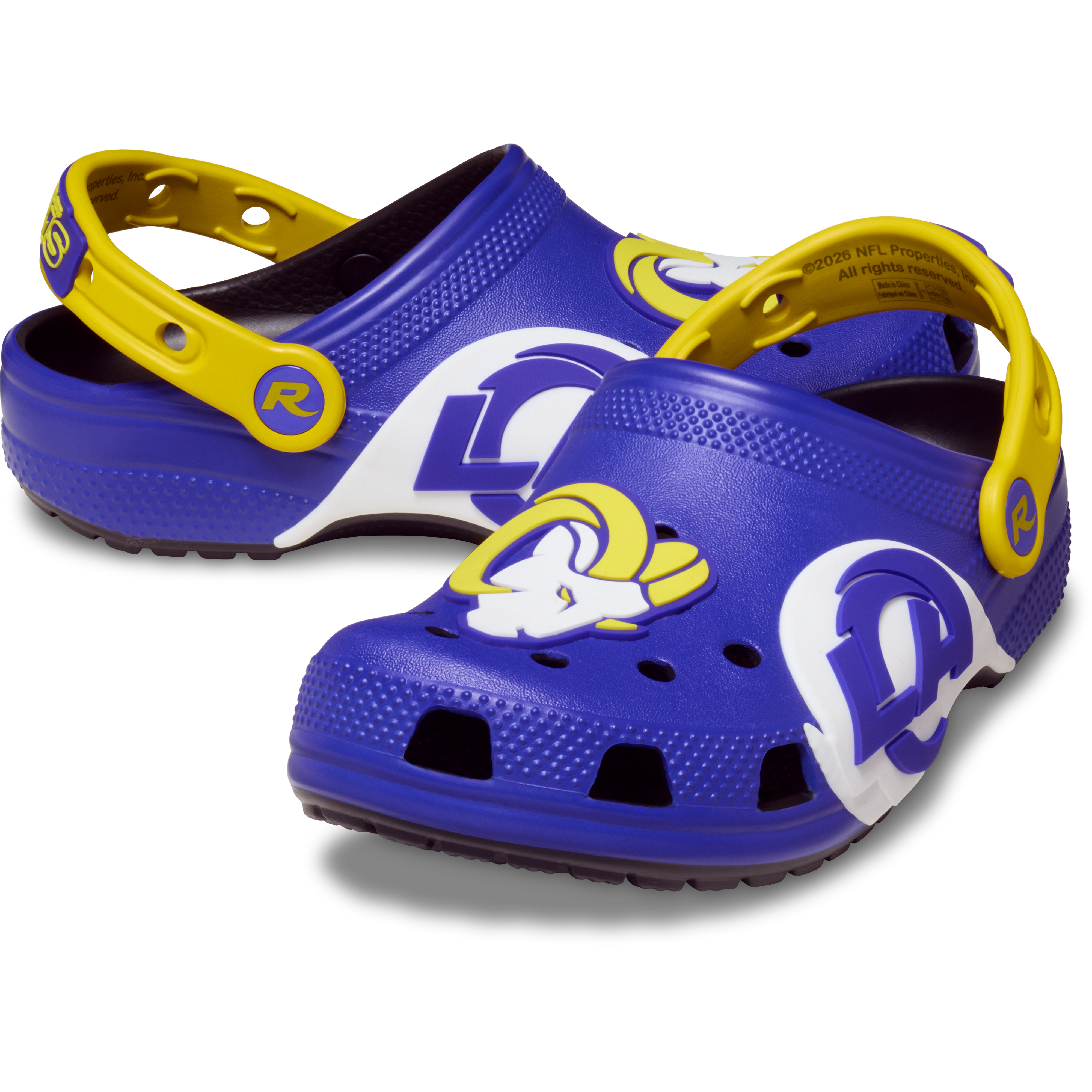 Youth Crocs  Royal Los Angeles Rams Classic Clog