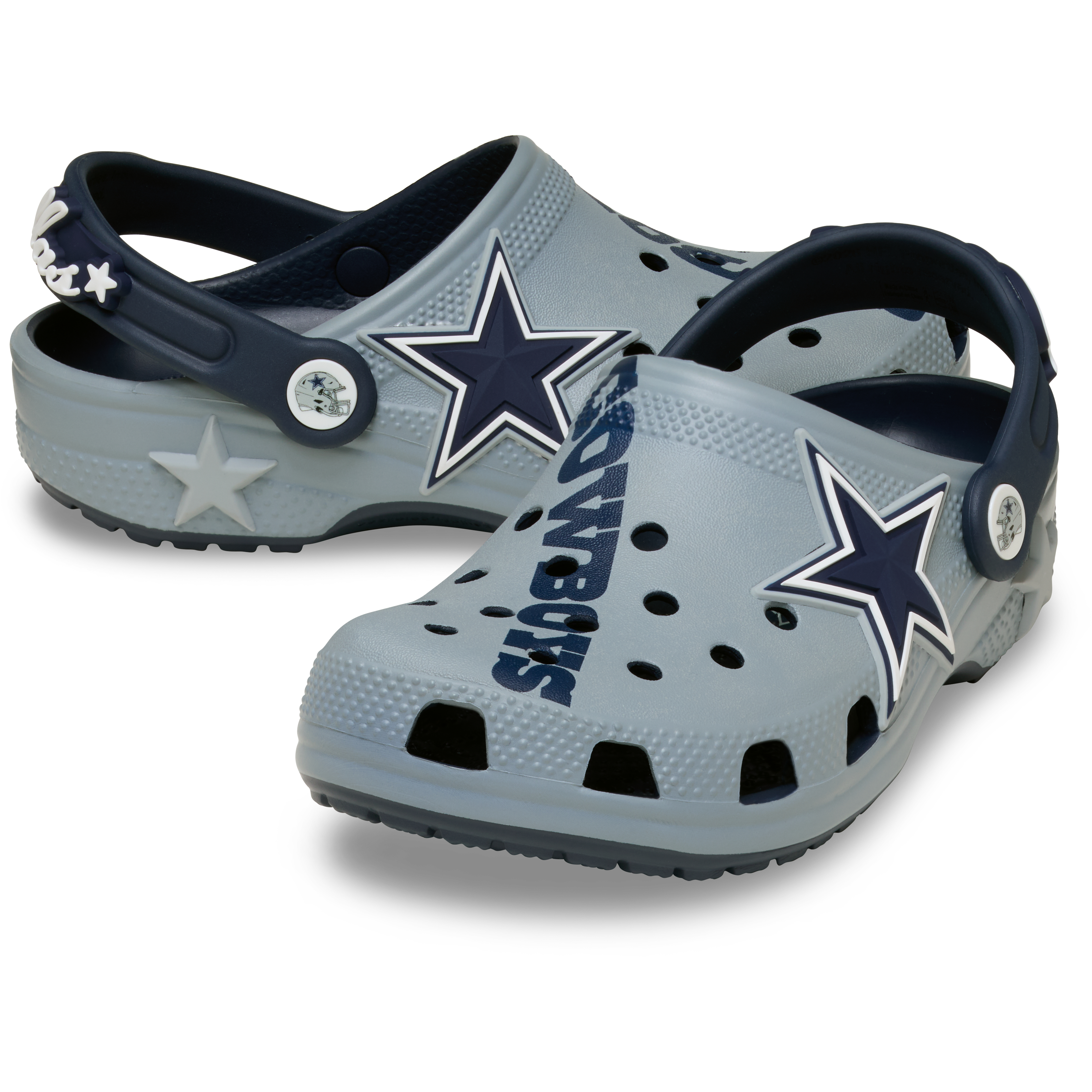 Youth Crocs  Gray Dallas Cowboys Classic Clog