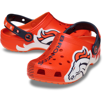 Youth Crocs  Orange Denver Broncos Classic Clog