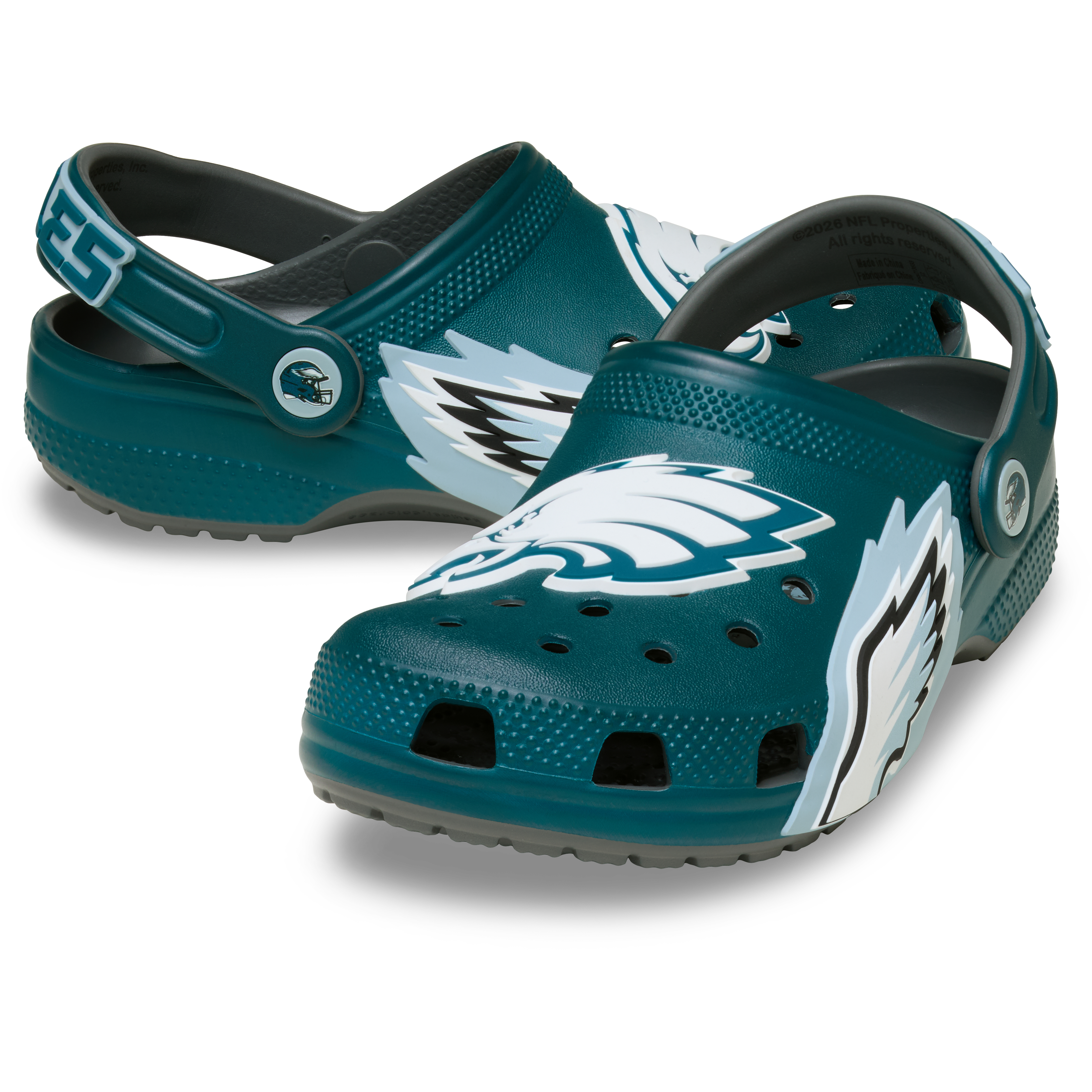 Youth Crocs Midnight Green Philadelphia Eagles Classic Clog