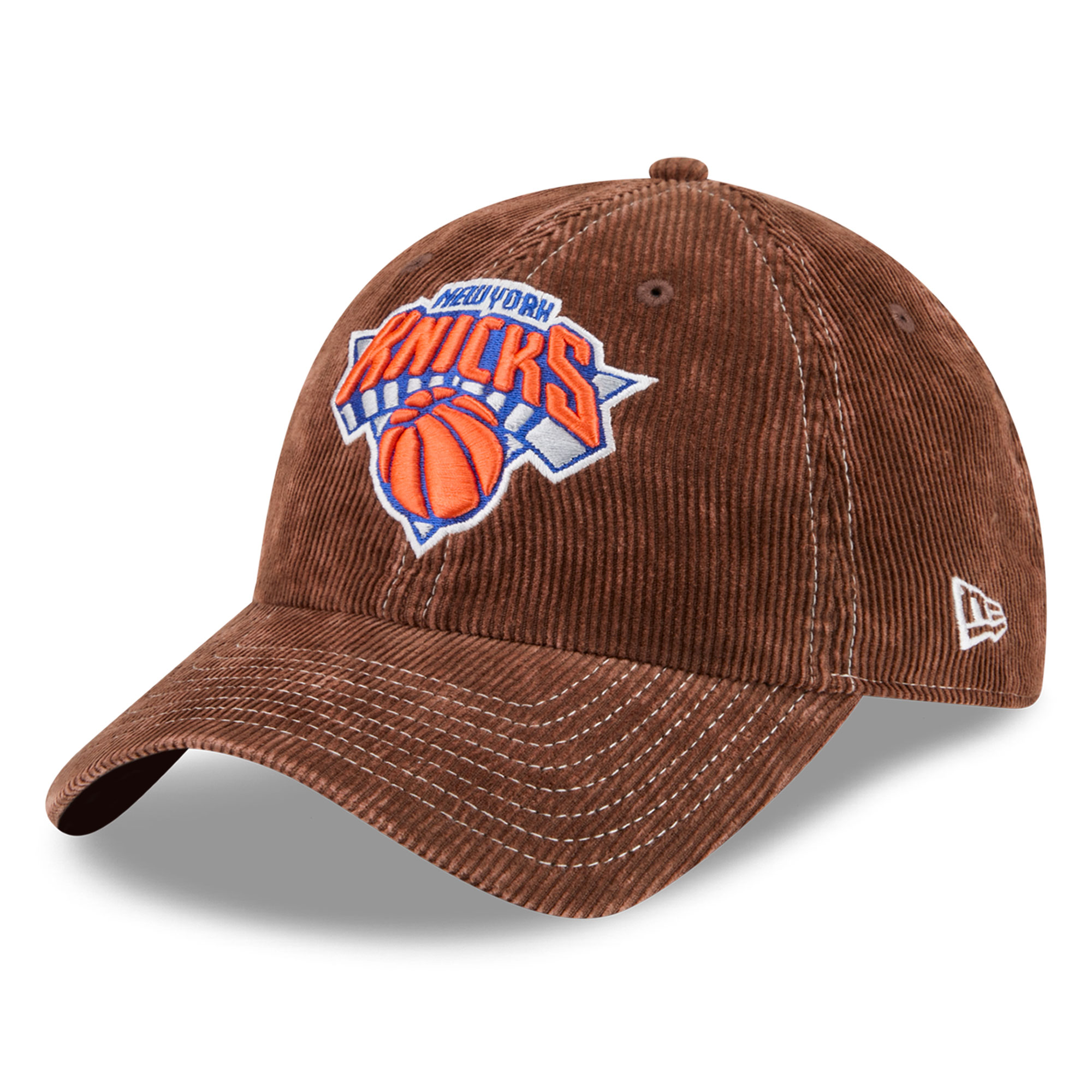 Men's New Era Brown New York Knicks Corduroy Casual Classic Adjustable Hat