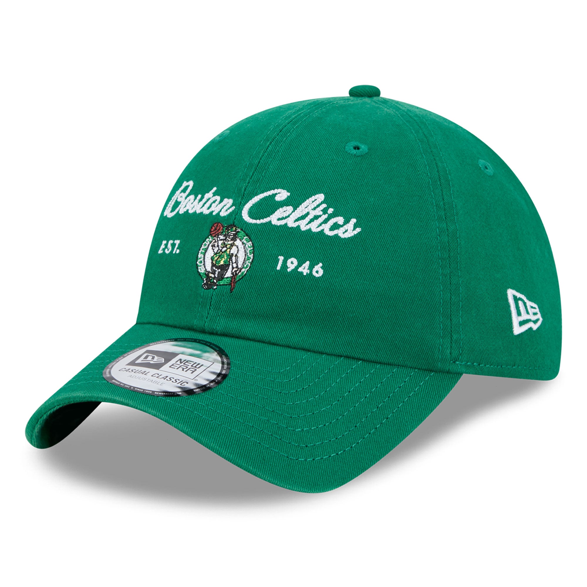 Women's New Era Kelly Green Boston Celtics Script Casual Classic Adjustable Hat