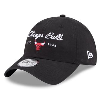 Women's New Era Black Chicago Bulls Script Casual Classic Adjustable Hat