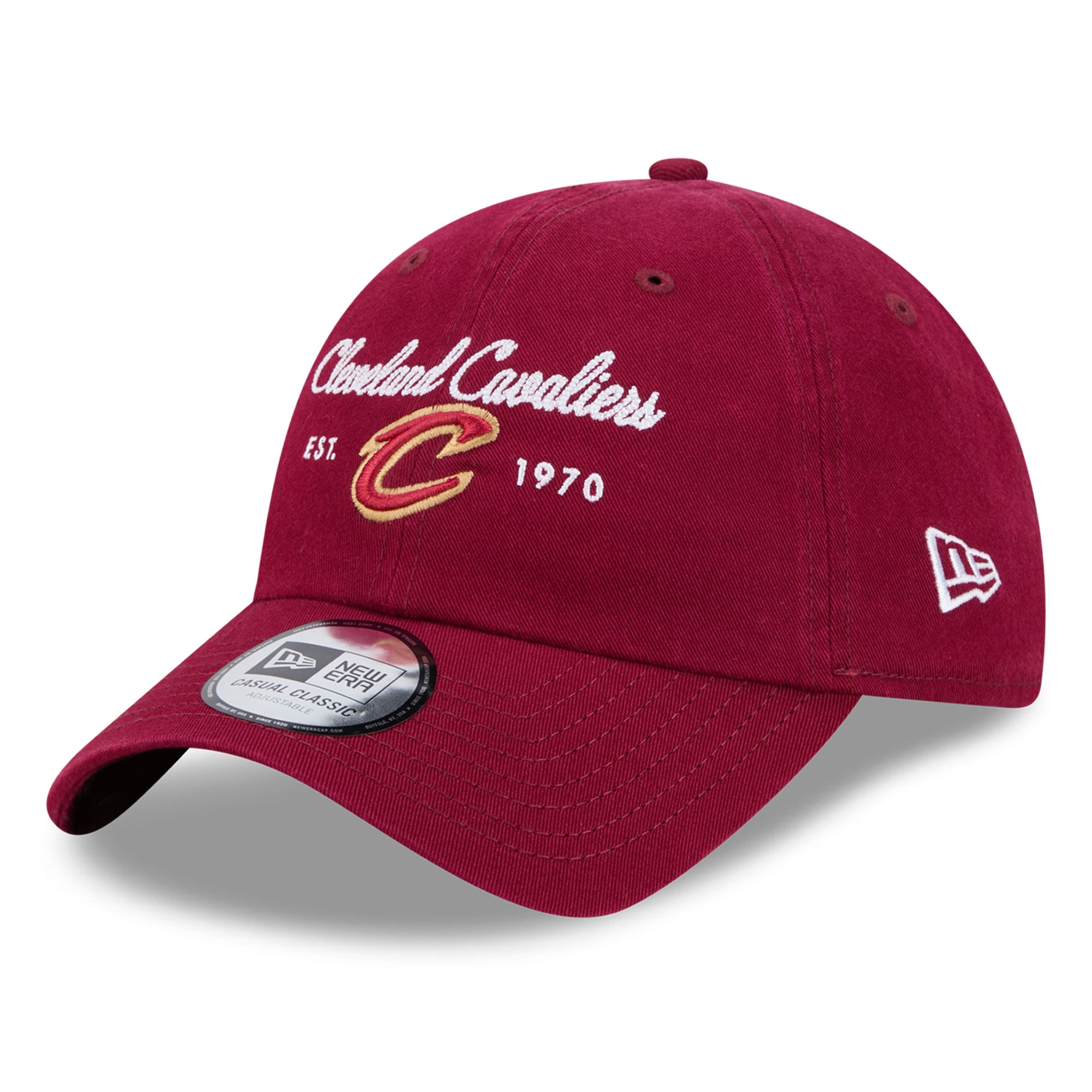 Women's New Era Wine Cleveland Cavaliers Script Casual Classic Adjustable Hat