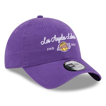Women's New Era Purple Los Angeles Lakers Script Casual Classic Adjustable Hat