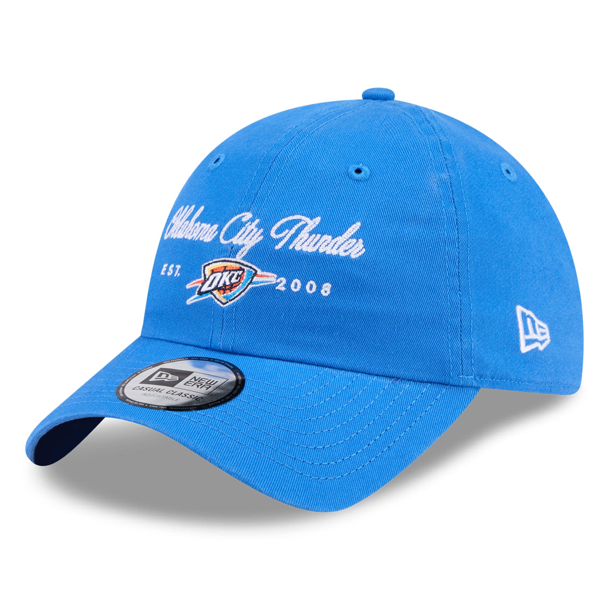 Women's New Era Blue Oklahoma City Thunder Script Casual Classic Adjustable Hat