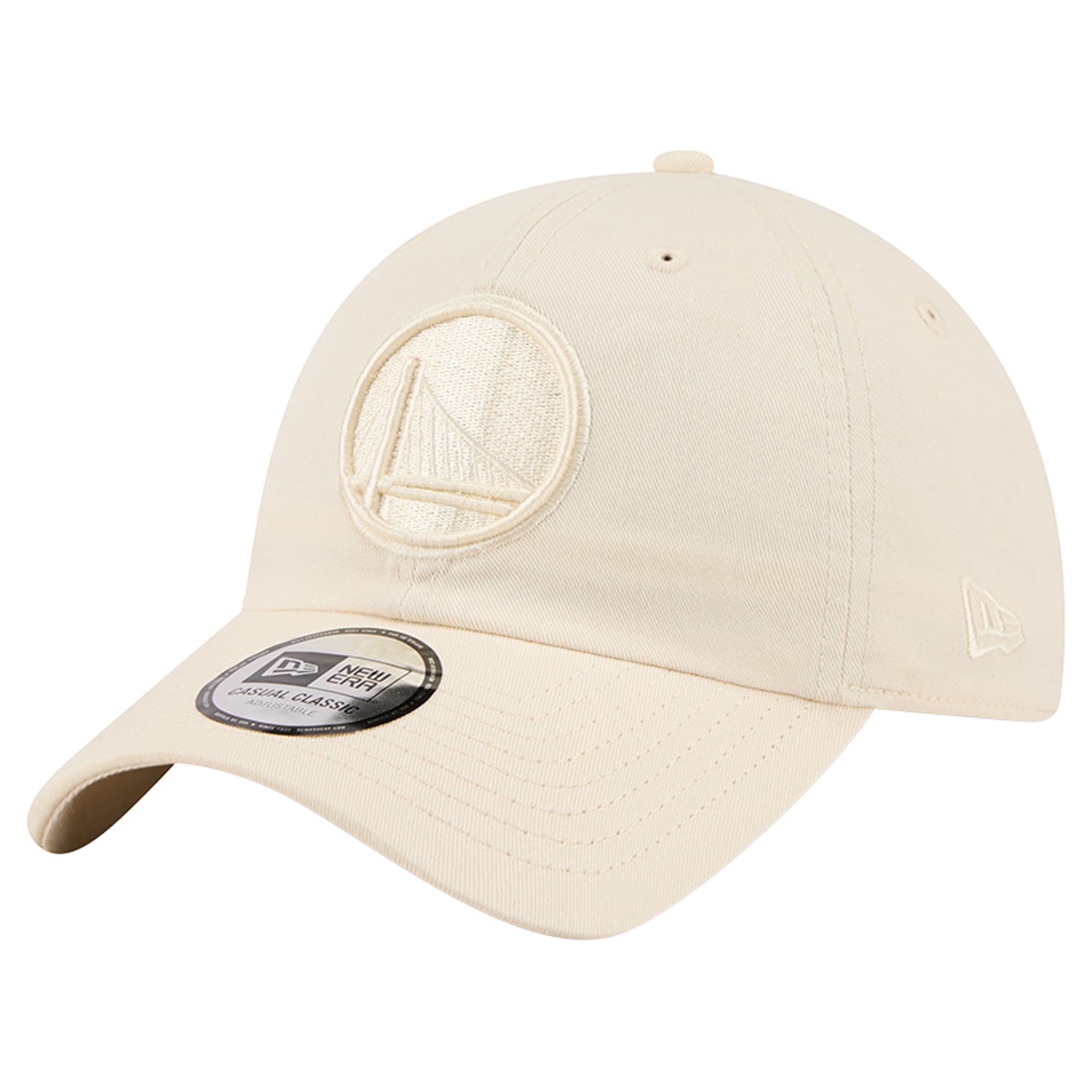Men's New Era Cream Golden State Warriors Color Pack Casual Classic Adjustable Hat