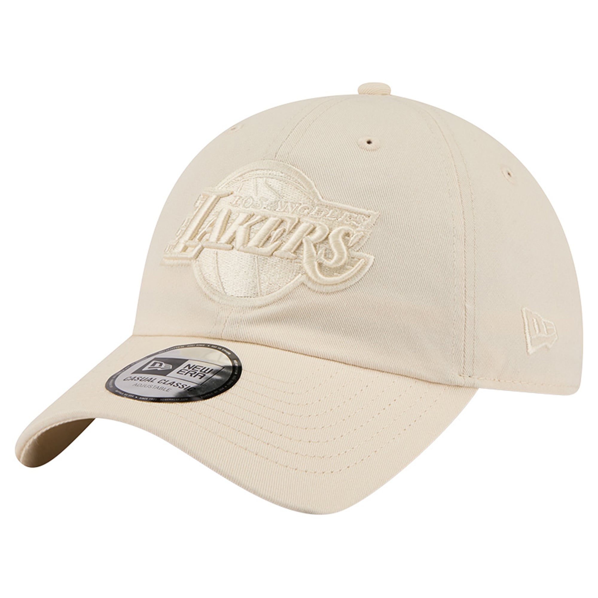 Men's New Era Cream Los Angeles Lakers Color Pack Casual Classic Adjustable Hat