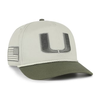 Men's '47 Light Green/Hunter Green Miami Hurricanes Operation Hat Trick Rope Hitch Adjustable Hat