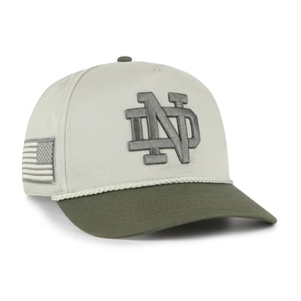 Men's '47 Light Green/Hunter Green Notre Dame Fighting Irish Operation Hat Trick Rope Hitch Adjustable Hat