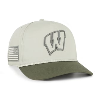 Men's '47 Light Green/Hunter Green Wisconsin Badgers Operation Hat Trick Rope Hitch Adjustable Hat