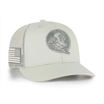 Men's '47 Stone Florida State Seminoles Operation Hat Trick Adjustable Trucker Hat