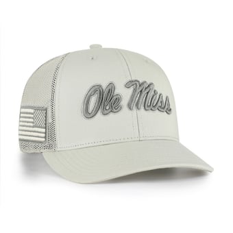 Men's '47 Stone Ole Miss Rebels Operation Hat Trick Adjustable Trucker Hat