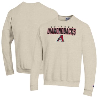 Men's Champion Oatmeal Arizona Diamondbacks Eco Powerblend Sweatshirt