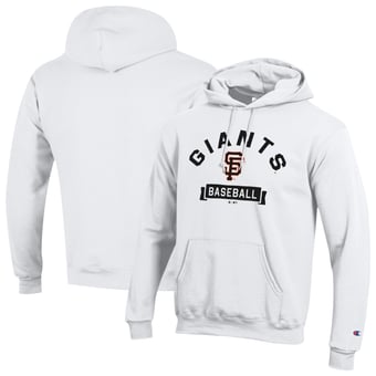 Men's Champion White San Francisco Giants Eco Powerblend Hoodie
