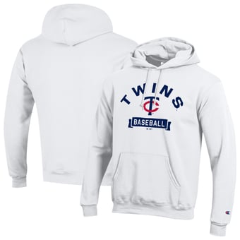 Men's Champion White Minnesota Twins Eco Powerblend Hoodie