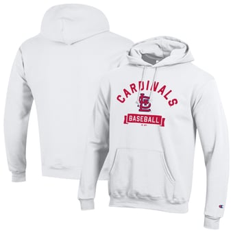 Men's Champion White St. Louis Cardinals Eco Powerblend Hoodie
