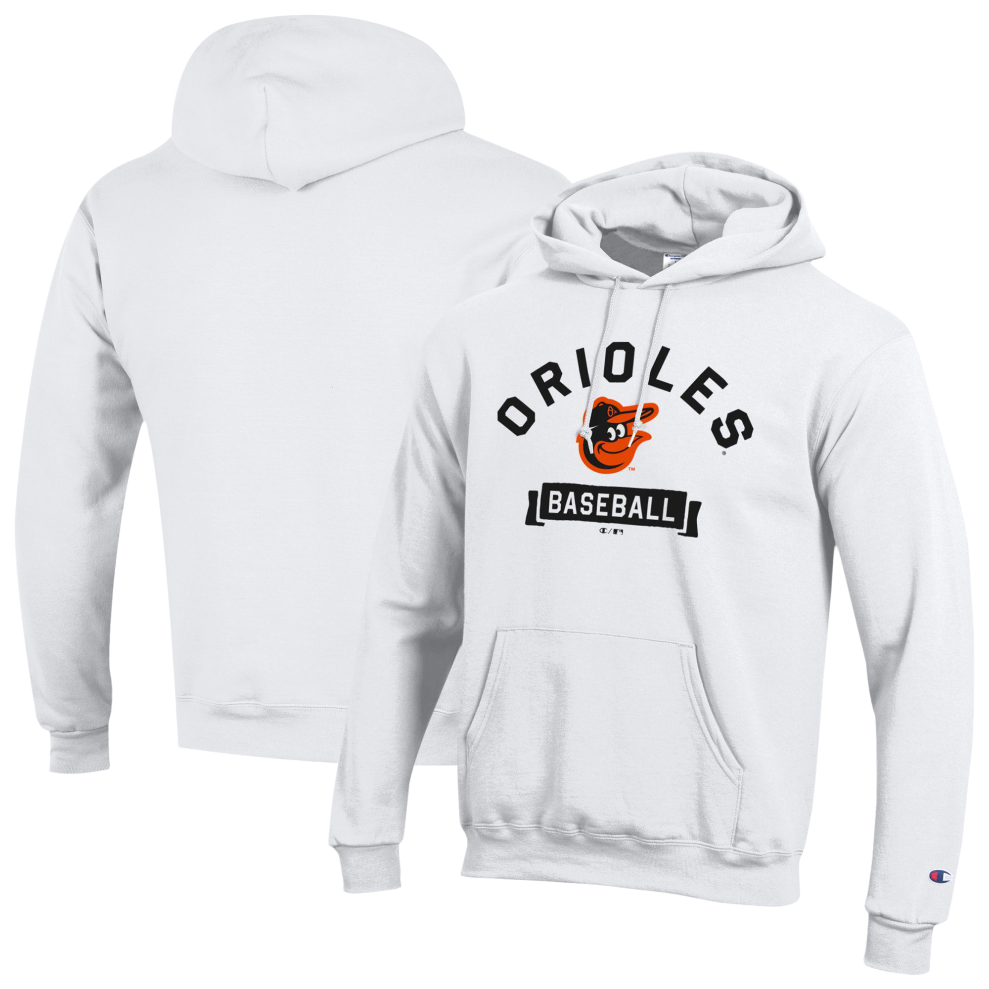 Men’s Champion White Baltimore Orioles Eco Powerblend Hoodie Men’s Champion White Baltimore Orioles Eco Powerblend Hoodie