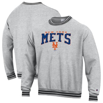 Men's Champion Black New York Mets Reverse Weave Sweatshirt